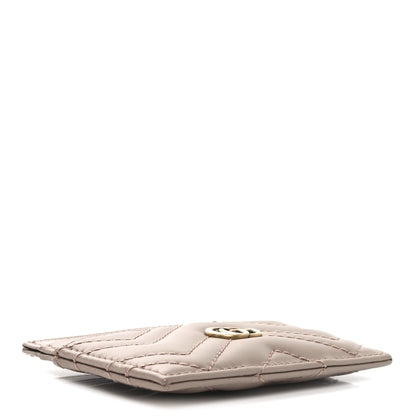 Gucci Calfskin Matelasse GG Marmont Card Holder Porcelain Rose 4 of 7