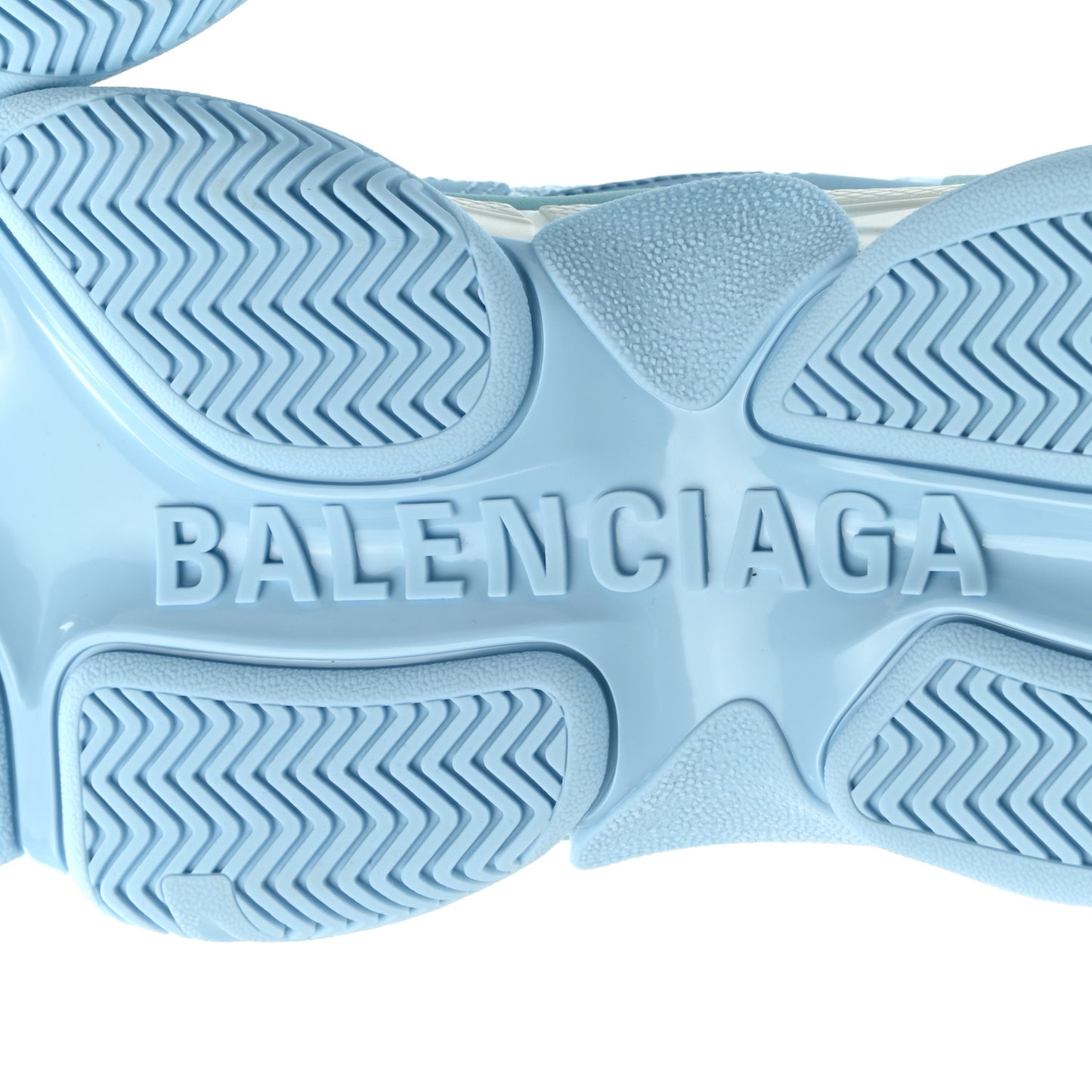 Fabric Mesh Womens Triple S Sneakers 40 Light Blue White