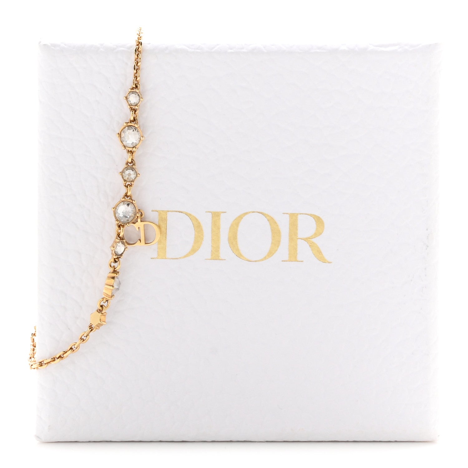 Christian Dior Crystal CD Bracelet Gold 5 of 5