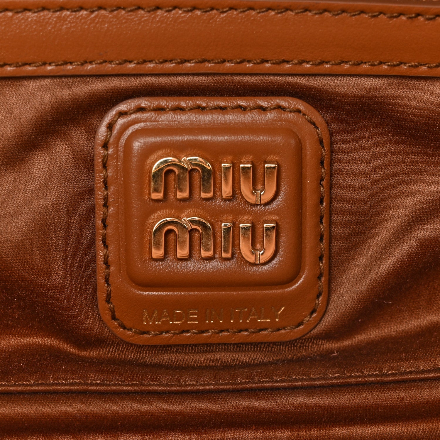 Miu Miu Nappa Small Beau Top Handle Bag Cognac 6 of 10