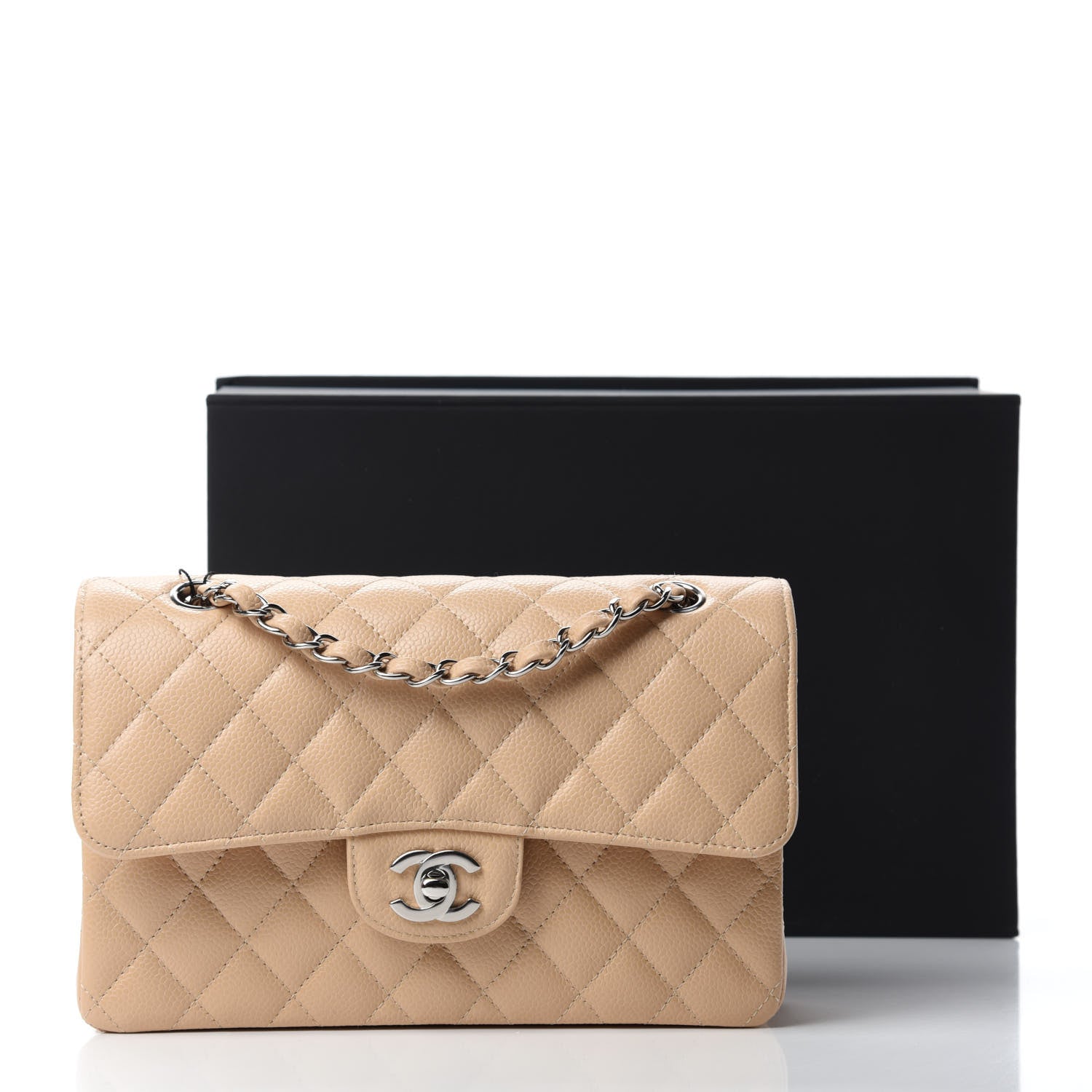 Chanel Caviar Quilted Small Double Flap Beige 13 of 13