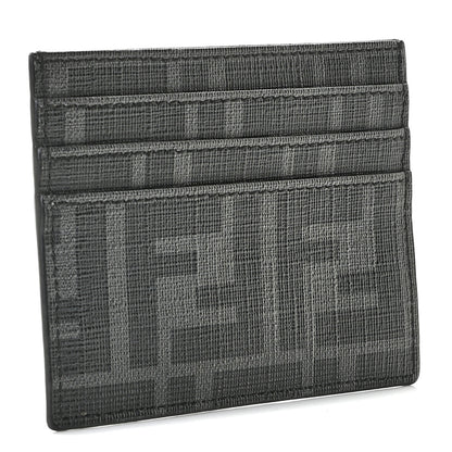 Fendi Glazed Fabric FF 1974 Roma Amor Card Holder Black Rosso 3 of 7
