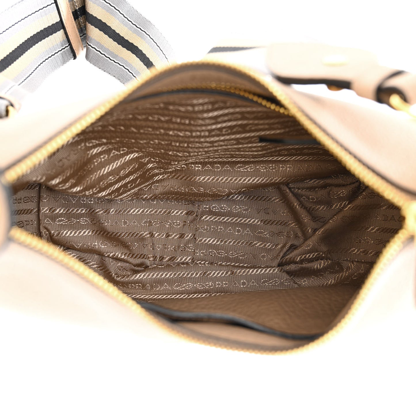 Vitello Phenix Zippered Messenger Hobo Cammeo