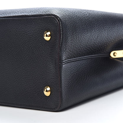Louis Vuitton Taurillon Capucines MM Black 10 of 11