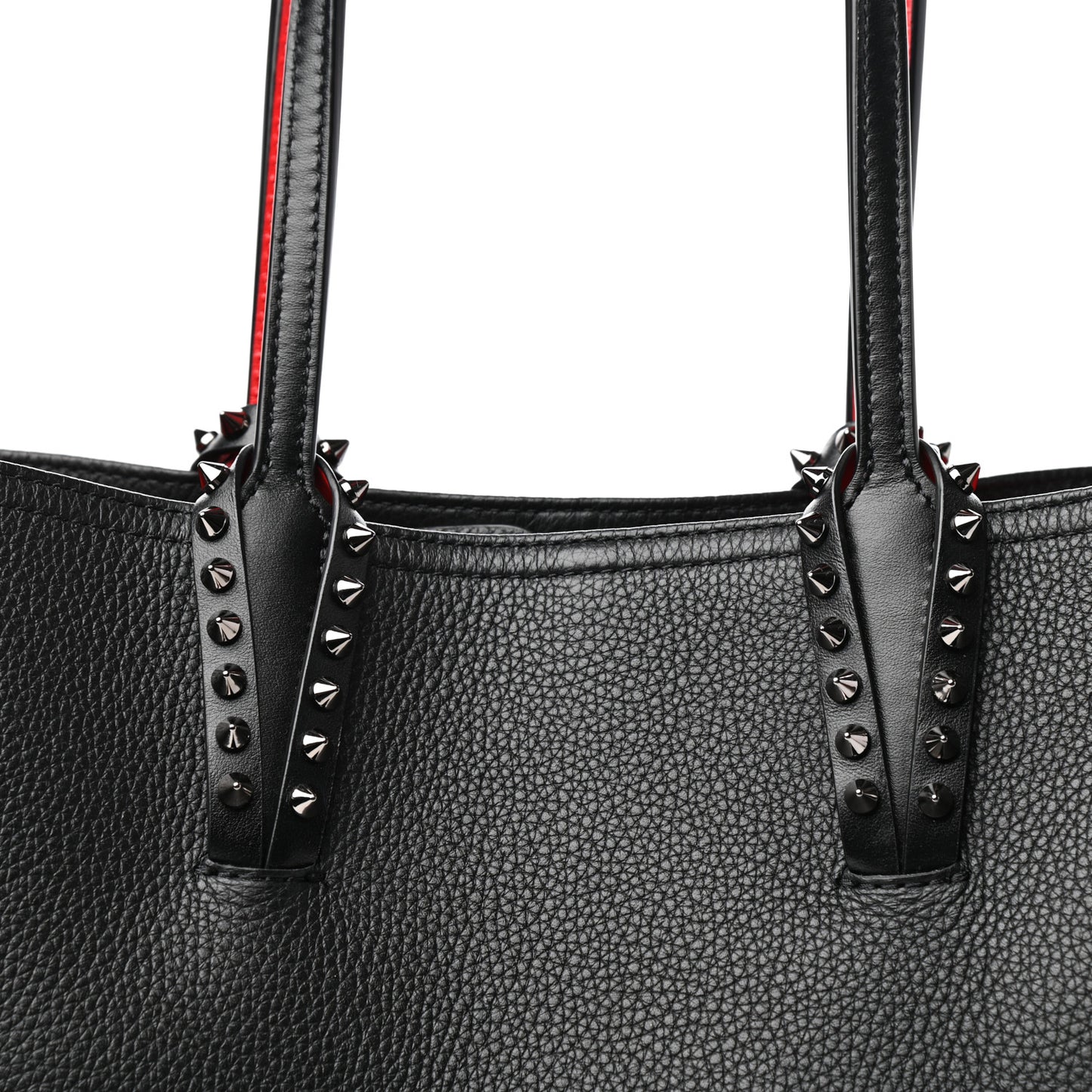 Calfskin Spikes Small East West Cabata Tote Black