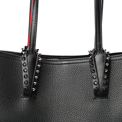 Christian Louboutin Calfskin Spikes Small East West Cabata Tote Black 11 of 11