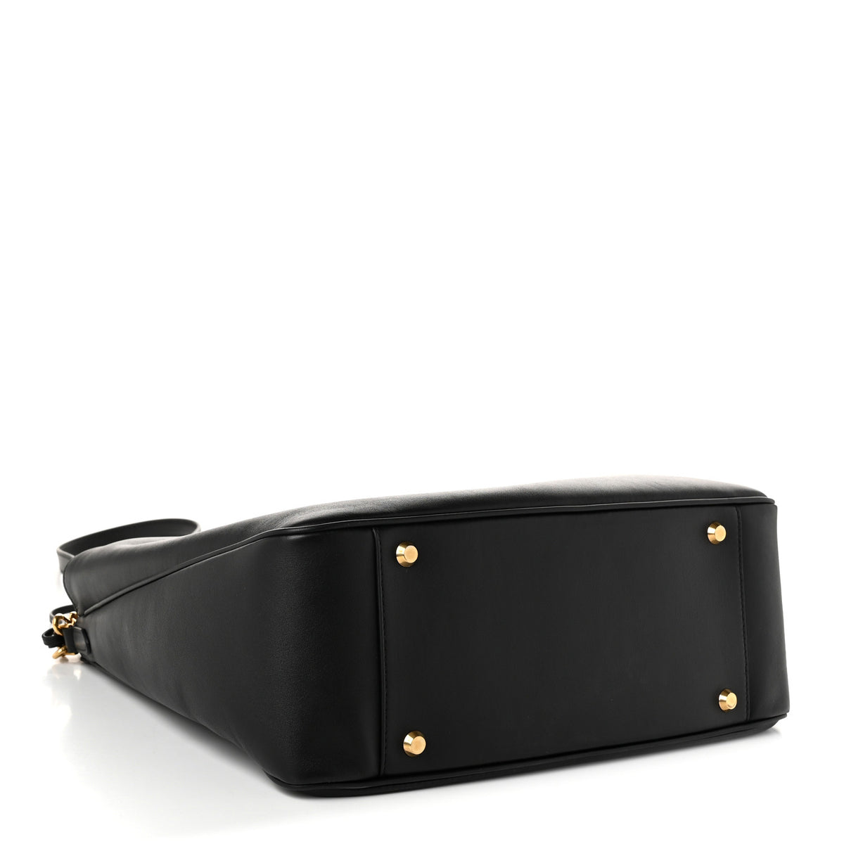 Natural Smooth Calfskin Medium Rodeo Hobo Black
