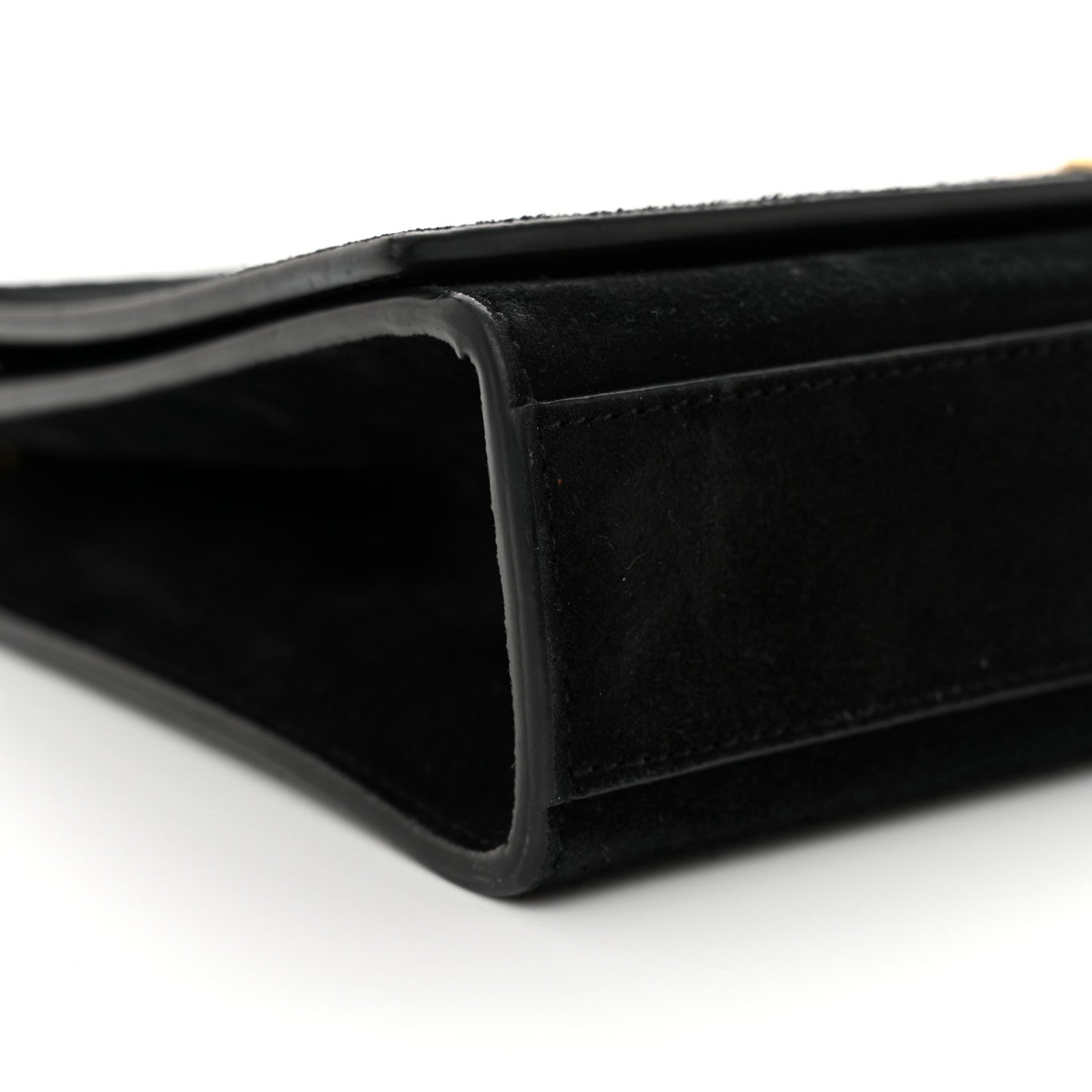 Saint Laurent Suede Medium Classic Monogram Kate Satchel Black 9 of 10