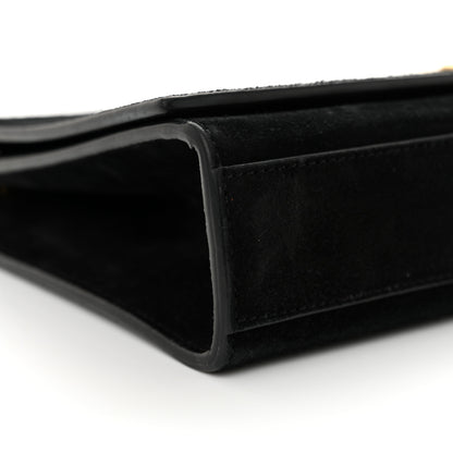 Saint Laurent Suede Medium Classic Monogram Kate Satchel Black 9 of 10