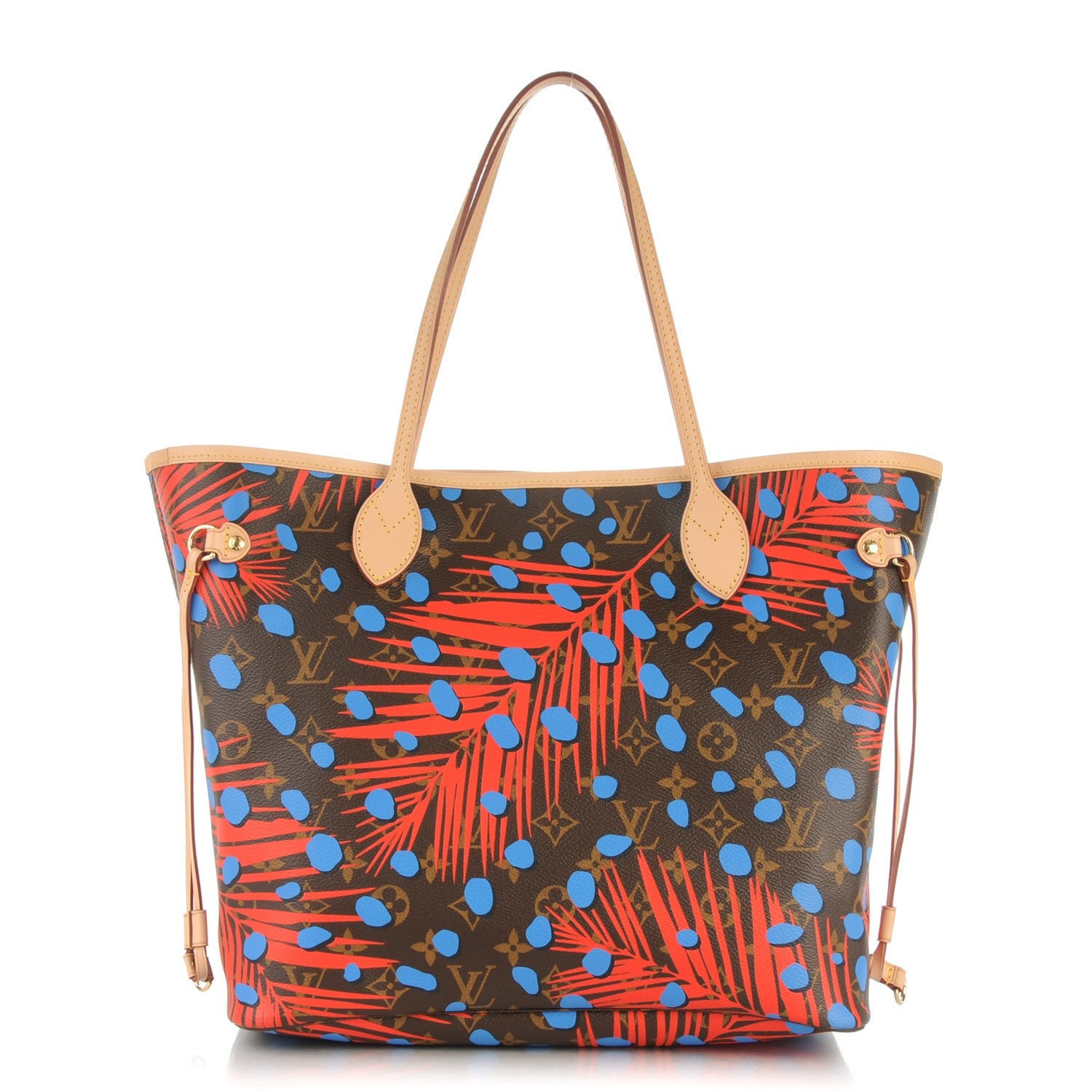 Louis Vuitton Monogram Jungle Dots Neo Neverfull MM Coquelicot Denim 1 of 7