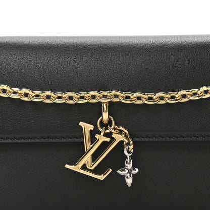 Louis Vuitton Calfskin LV Bloom Wallet On Chain Black 7 of 9