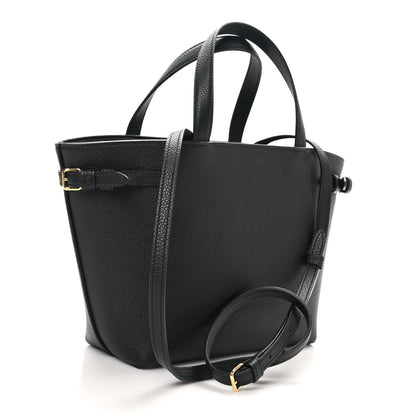 Celine Grained Calfskin Triomphe Mini Cabas Anais Black 3 of 9