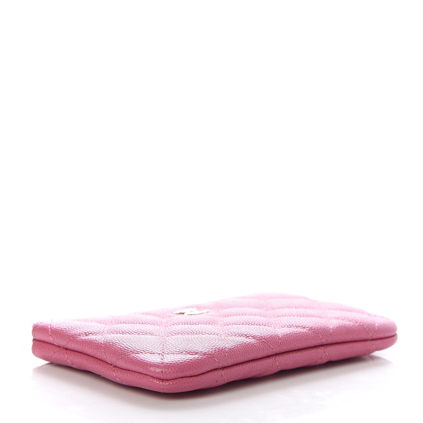 Caviar Quilted Small Cosmetic Case Pink