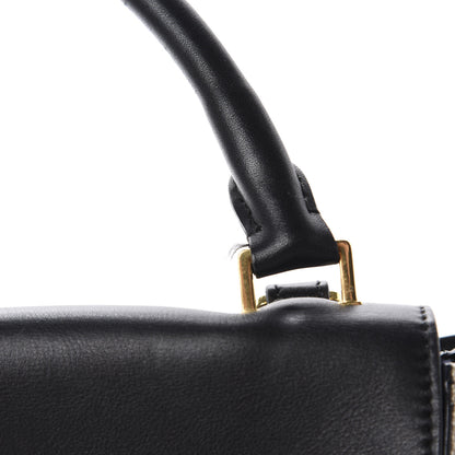 Celine Smooth Calfskin Linen Medium Tri-Color Trapeze Black Navy Blue 8 of 13