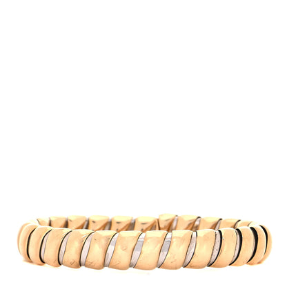 Bulgari Stainless Steel 18K Yellow Gold Tubogas Bracelet 1 of 4