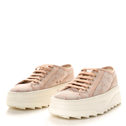 Gucci GG Monogram Womens 1977 Tennis Platform 52mm Sneakers 37 37 Skin Rose 4 of 9