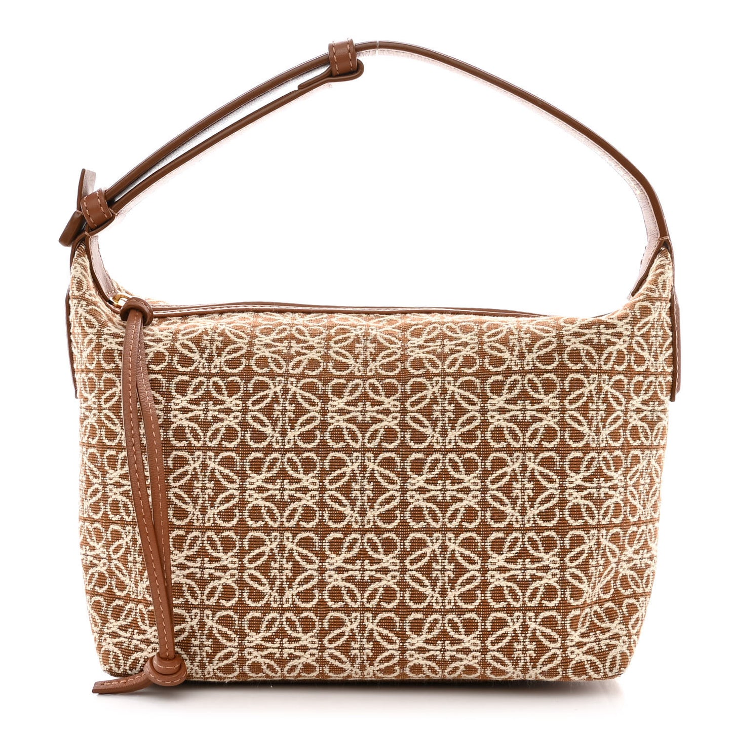Jacquard Anagram Calfskin Small Cubi Bag Tan Pecan