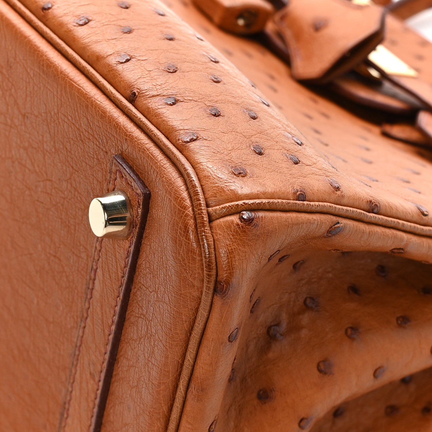 Hermes Ostrich Birkin 30 Gold 9 of 11