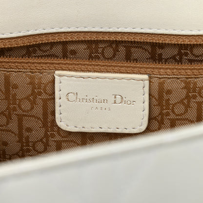 Christian Dior Lambskin Cannage Large Lady Dior Shopper Tote White 6 of 16