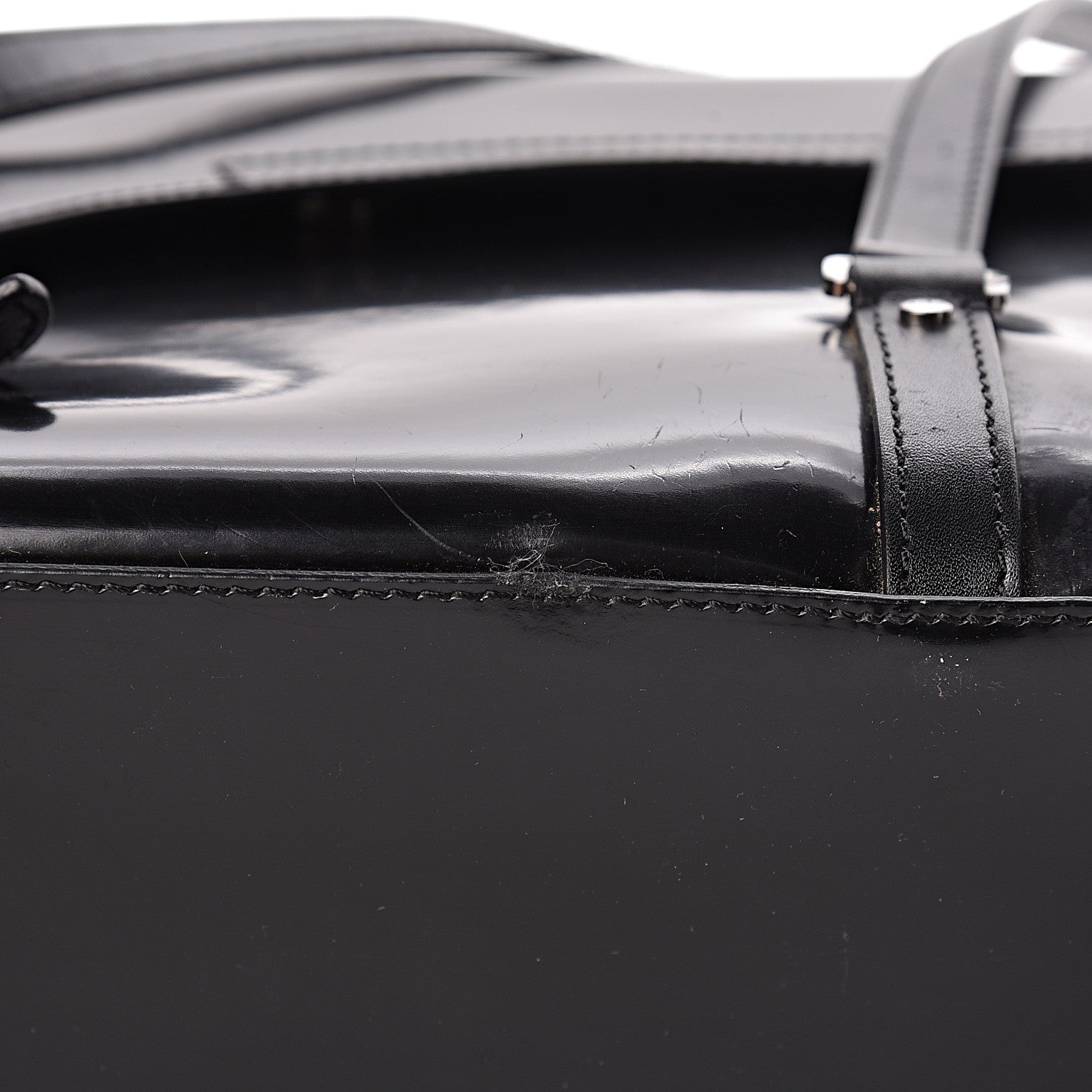 Christian Dior Glazed Calfskin Saddle Shopper Black 14 of 14