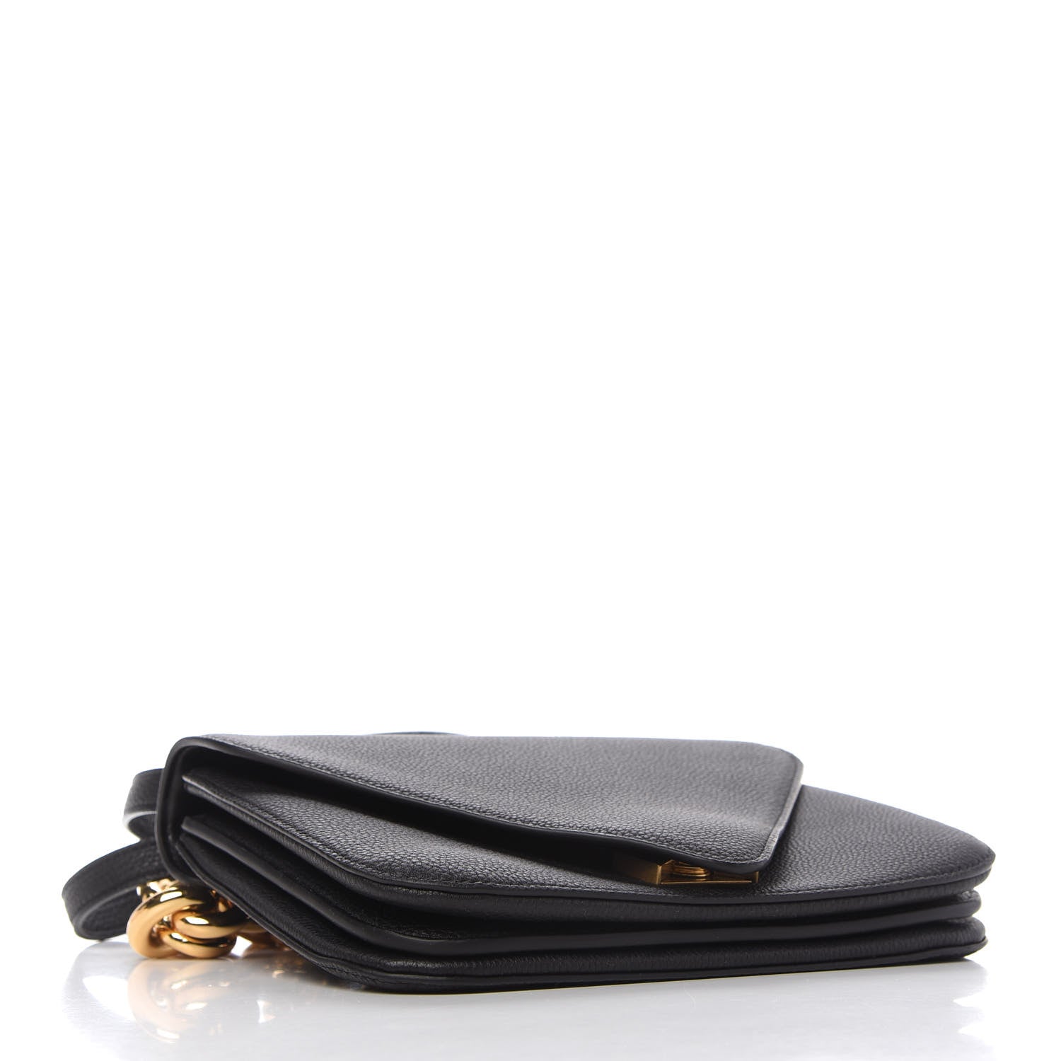 Bottega Veneta Calfskin Mount Envelope Bag Black 4 of 8