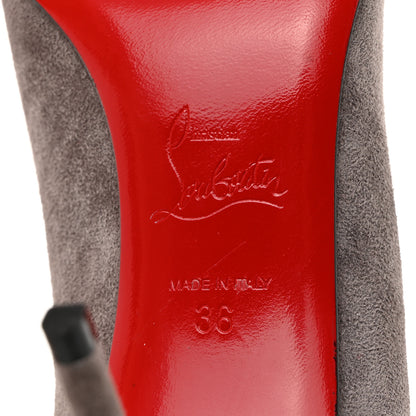 Christian Louboutin Veau Velours Pigalle Follies 85 Pumps 36 Storm 6 of 8