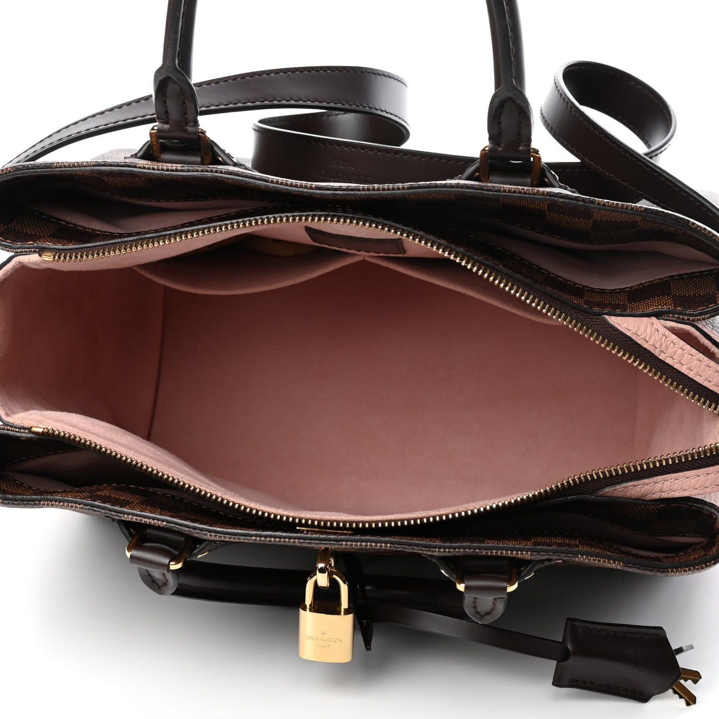 Cuir Taurillon Damier Ebene Normandy Magnolia