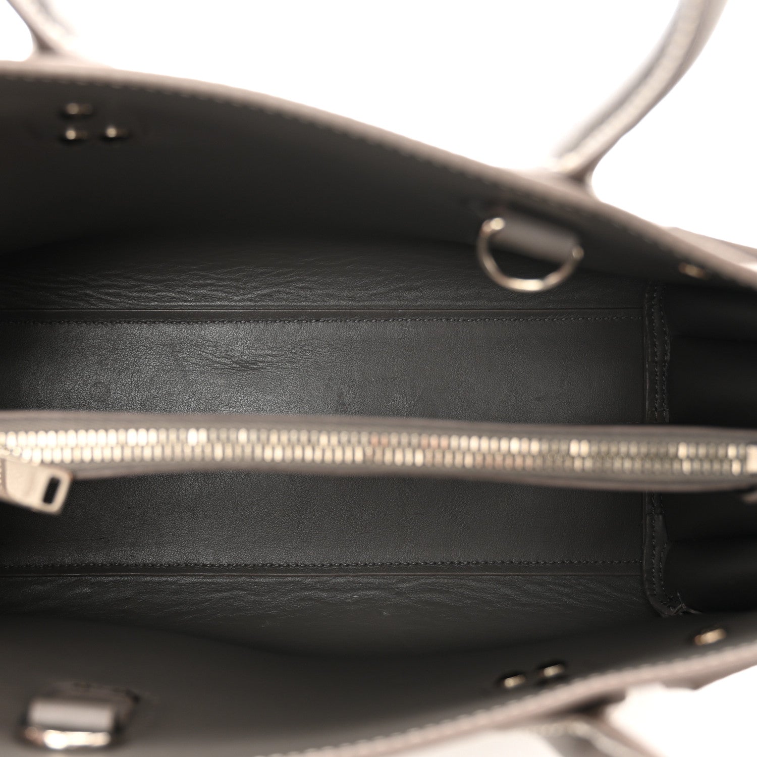 Saint Laurent Grained Calfskin Topstich Baby Sac De Jour Fog 6 of 12