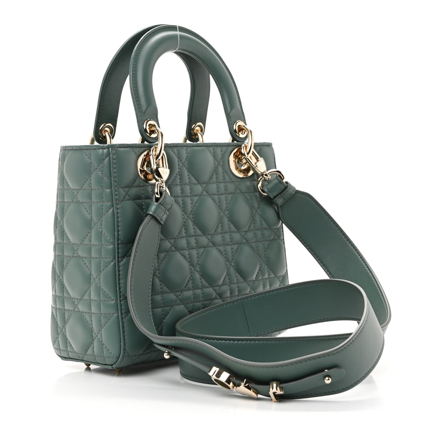Lambskin Cannage Small My ABCDior Lady Dior Army Green