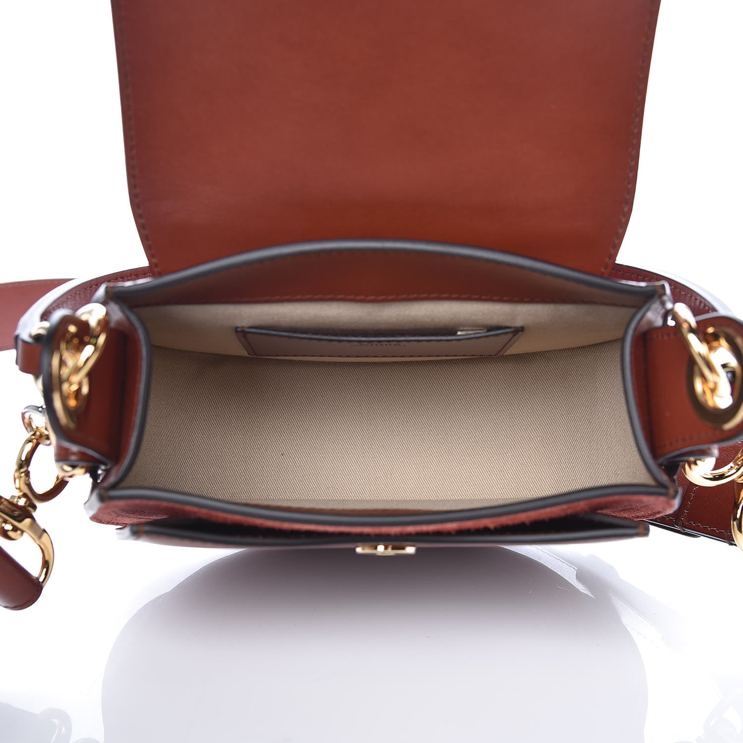 Chloe Calfskin Small Tess Bag Sepia Brown 5 of 6