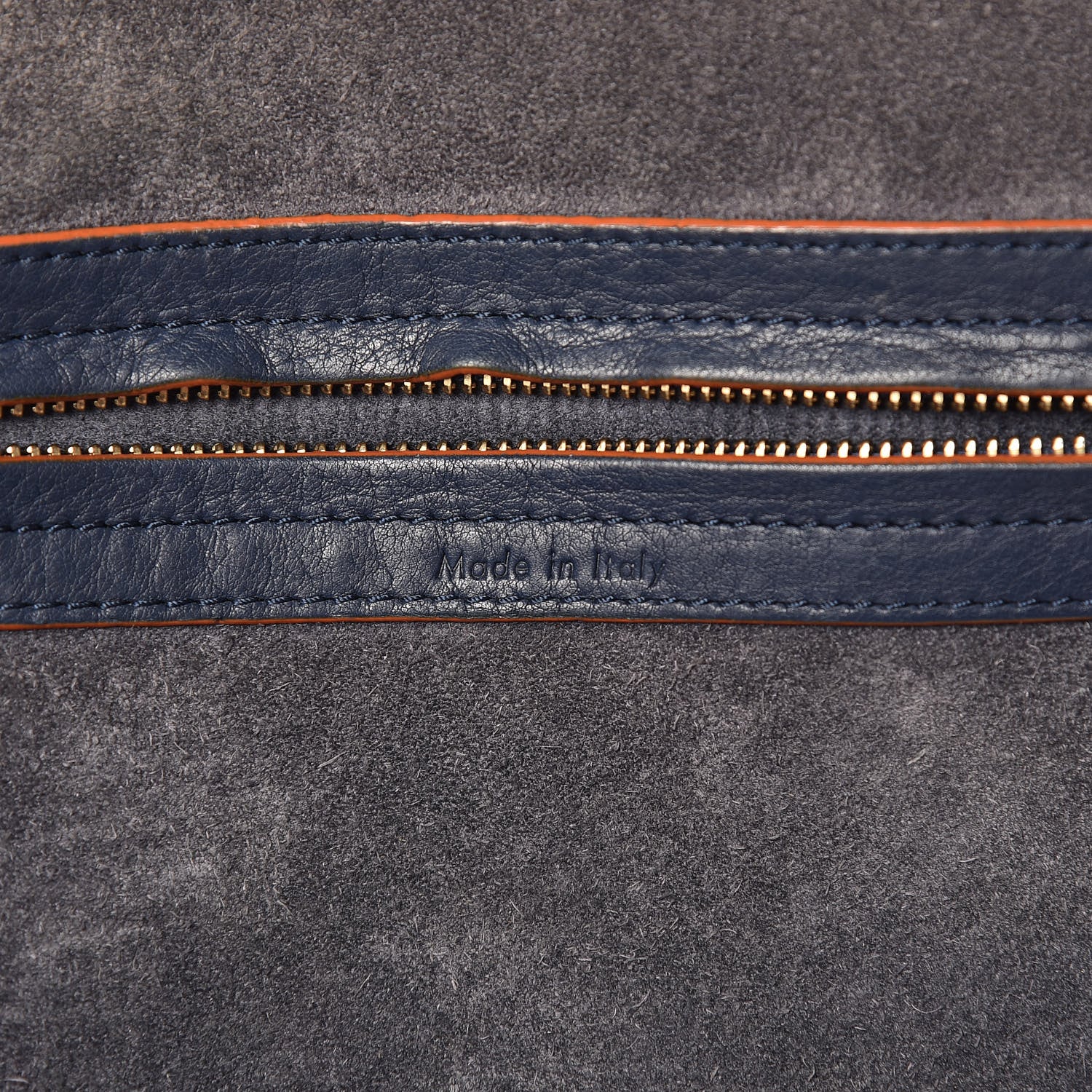 Celine Supple Calfskin Large Phantom Luggage Navy Blue Orange 6 of 25