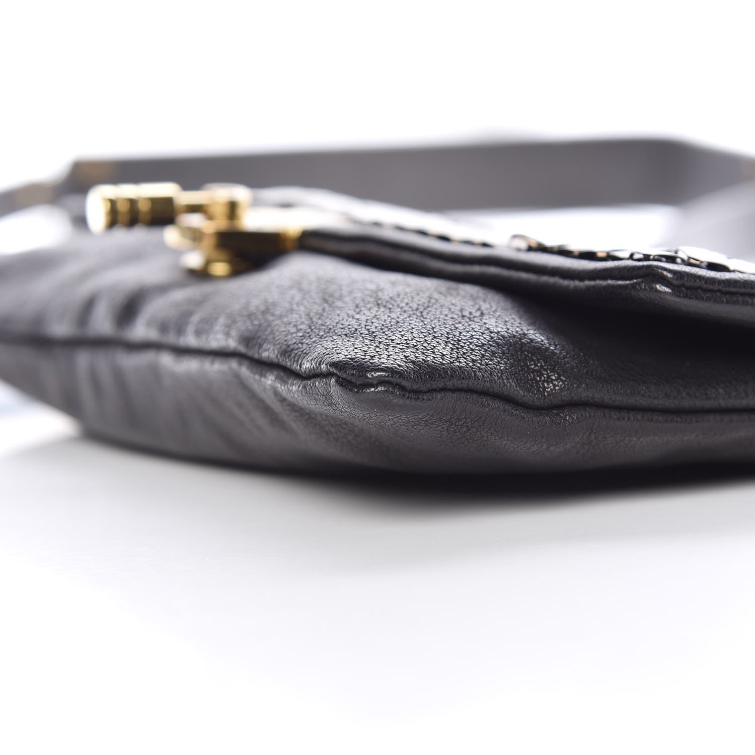 Lanvin Calfskin Studded Shoulder Bag Black 8 of 8