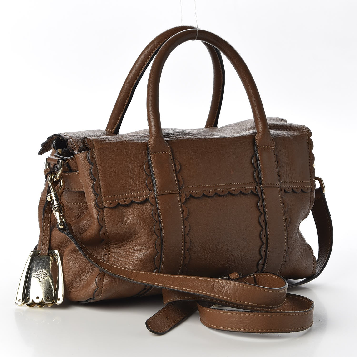 Mulberry Soft Matte Calfskin Small Cookie Bayswater Satchel Oak 2 of 12