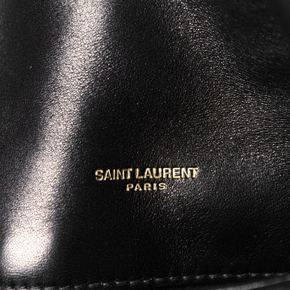 Saint Laurent Lambskin Quilted Small Loulou Puffer Monogram Chain Satchel Black 6 of 9