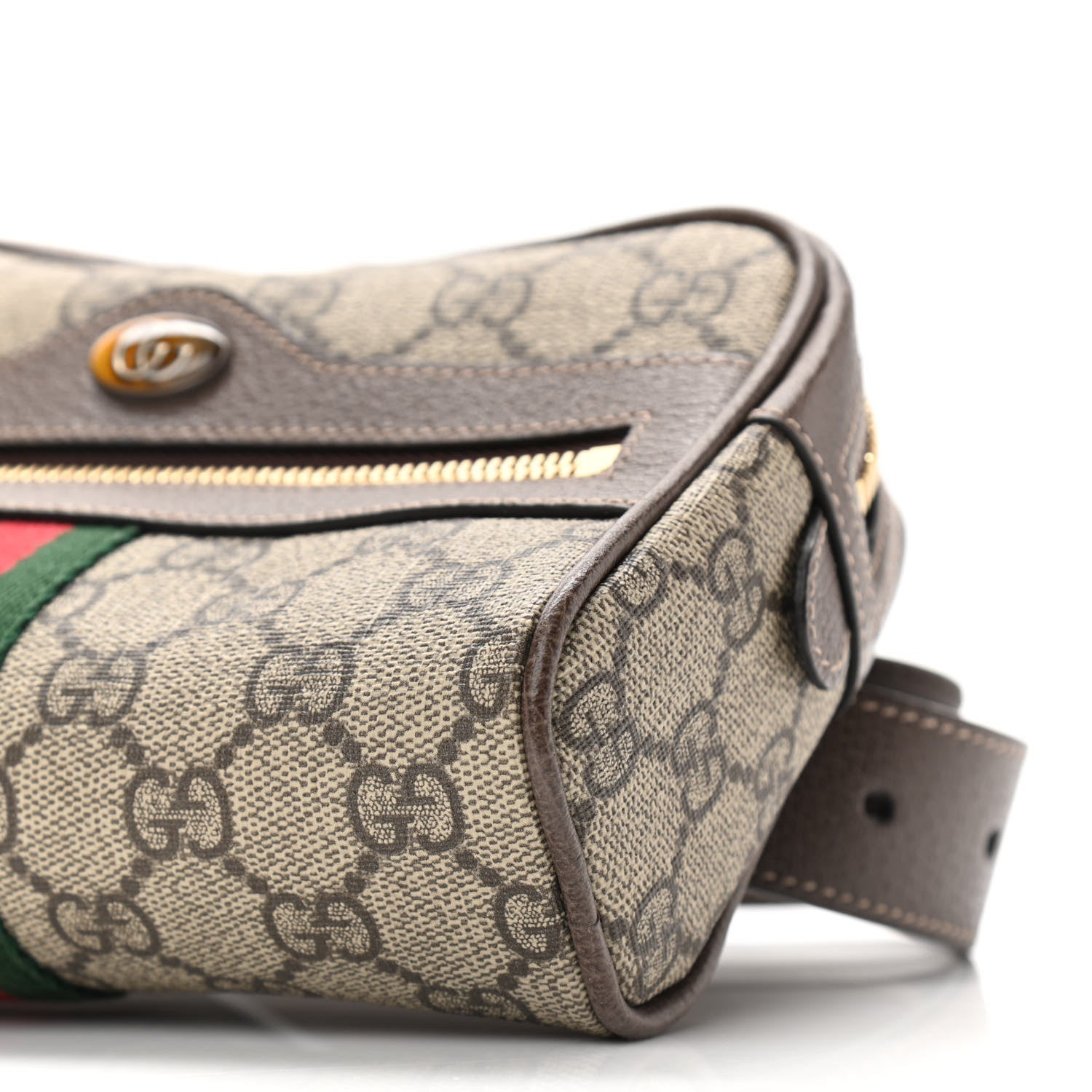 Gucci GG Supreme Monogram Web Small Ophidia Belt Bag 85 34 Dark Brown 10 of 10