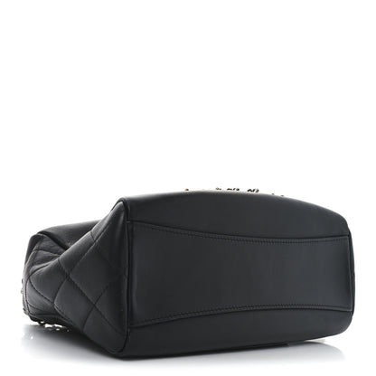 Chanel Calfskin Chain 20s Signature Hobo Black 4 of 9