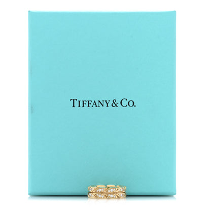 Tiffany 18K Yellow Gold Diamond Victoria Vine Band Ring 51 5.75 5 of 5
