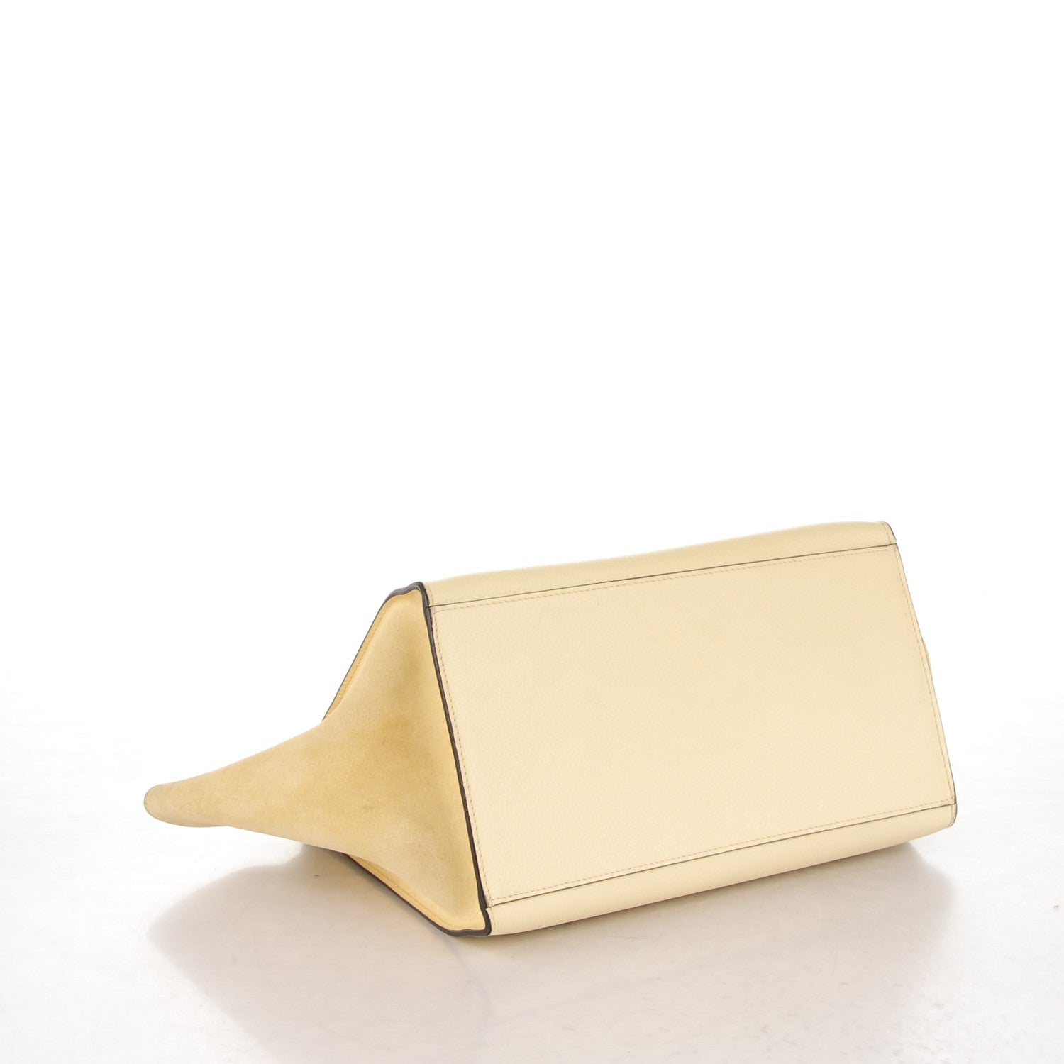 Celine Drummed Calfskin Suede Medium Trapeze Butter 4 of 24