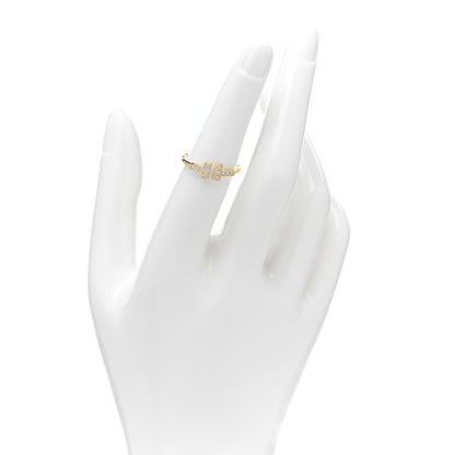 Tiffany 18K Yellow Gold Diamond T Wire Ring 52 6 2 of 4