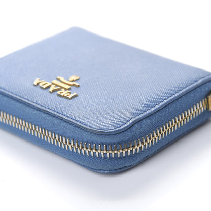 Prada Saffiano Metal Coin Purse Cobalto 8 of 10