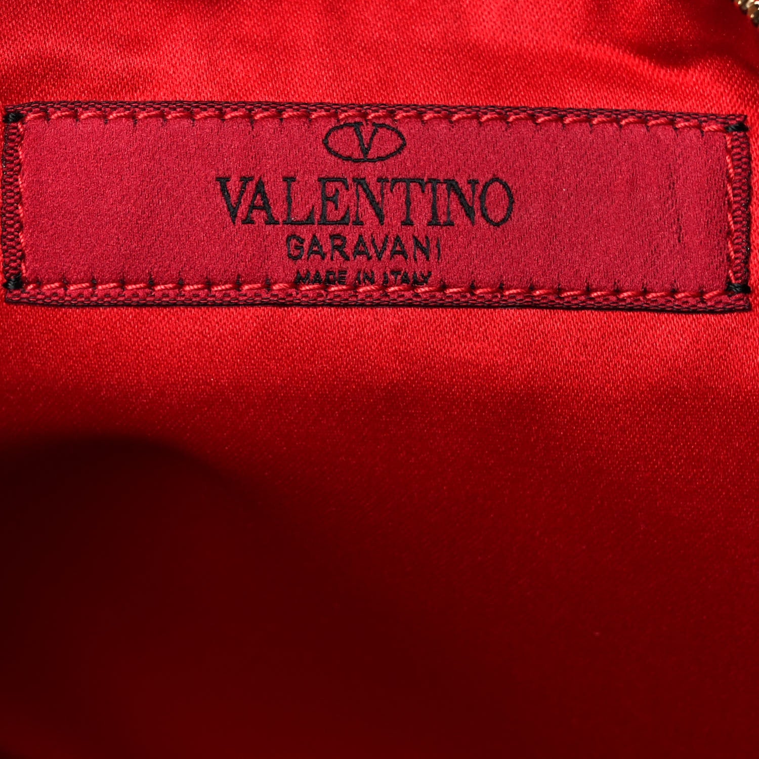 Valentino Garavani Vitello Large Rockstud Zip Pouch Red 6 of 9