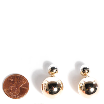 Christian Dior Mise En Dior Tribal Earrings Gold Silver 2 of 6