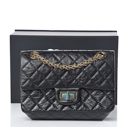 Chanel Aged Calfskin Quilted 2.55 Reissue Mini Flap Black 10 of 10