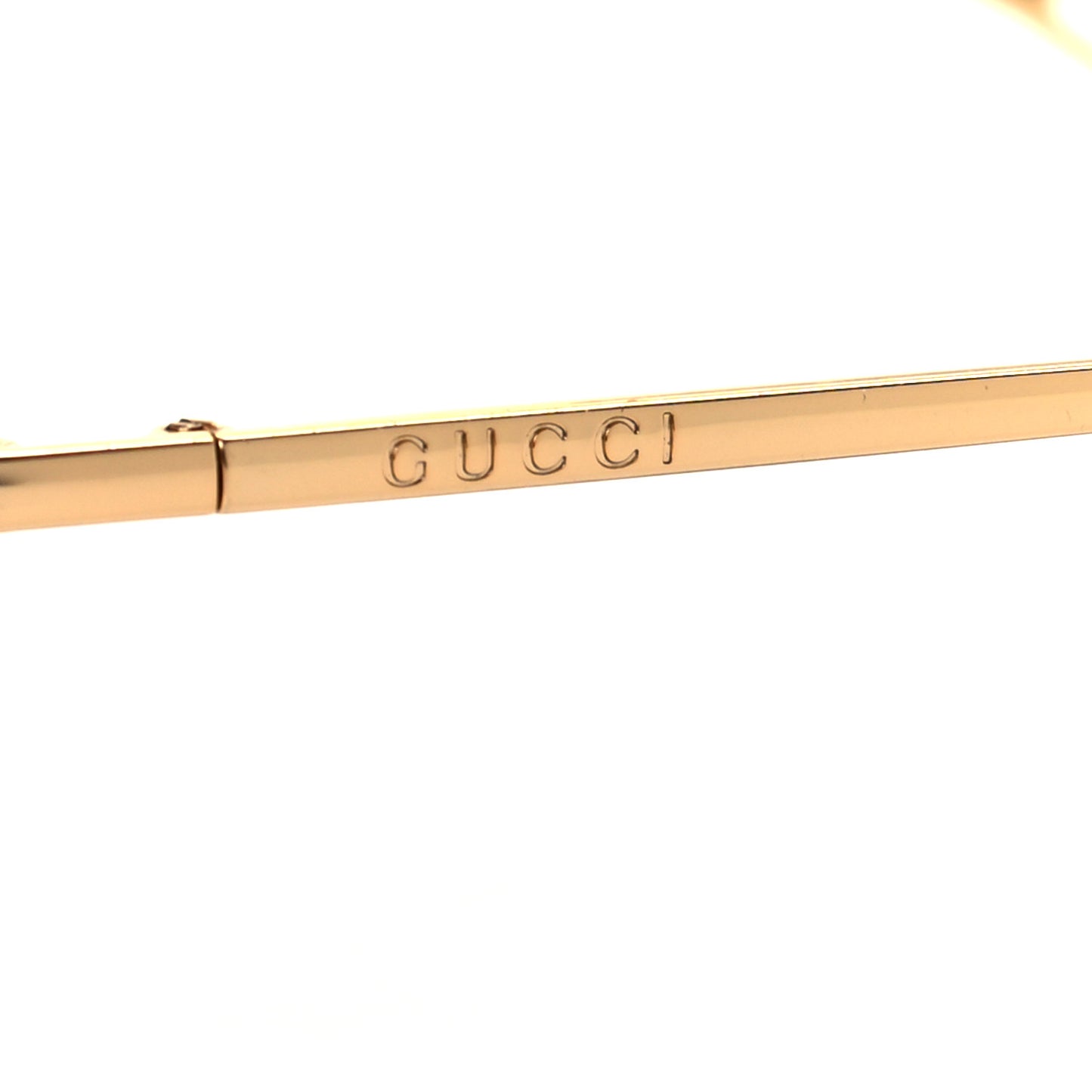 Metal Cat Eye Sunglasses GG0537S Gold Green