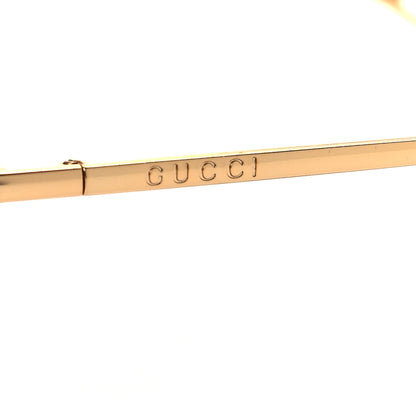 Gucci Metal Cat Eye Sunglasses GG0537S Gold Green 5 of 7