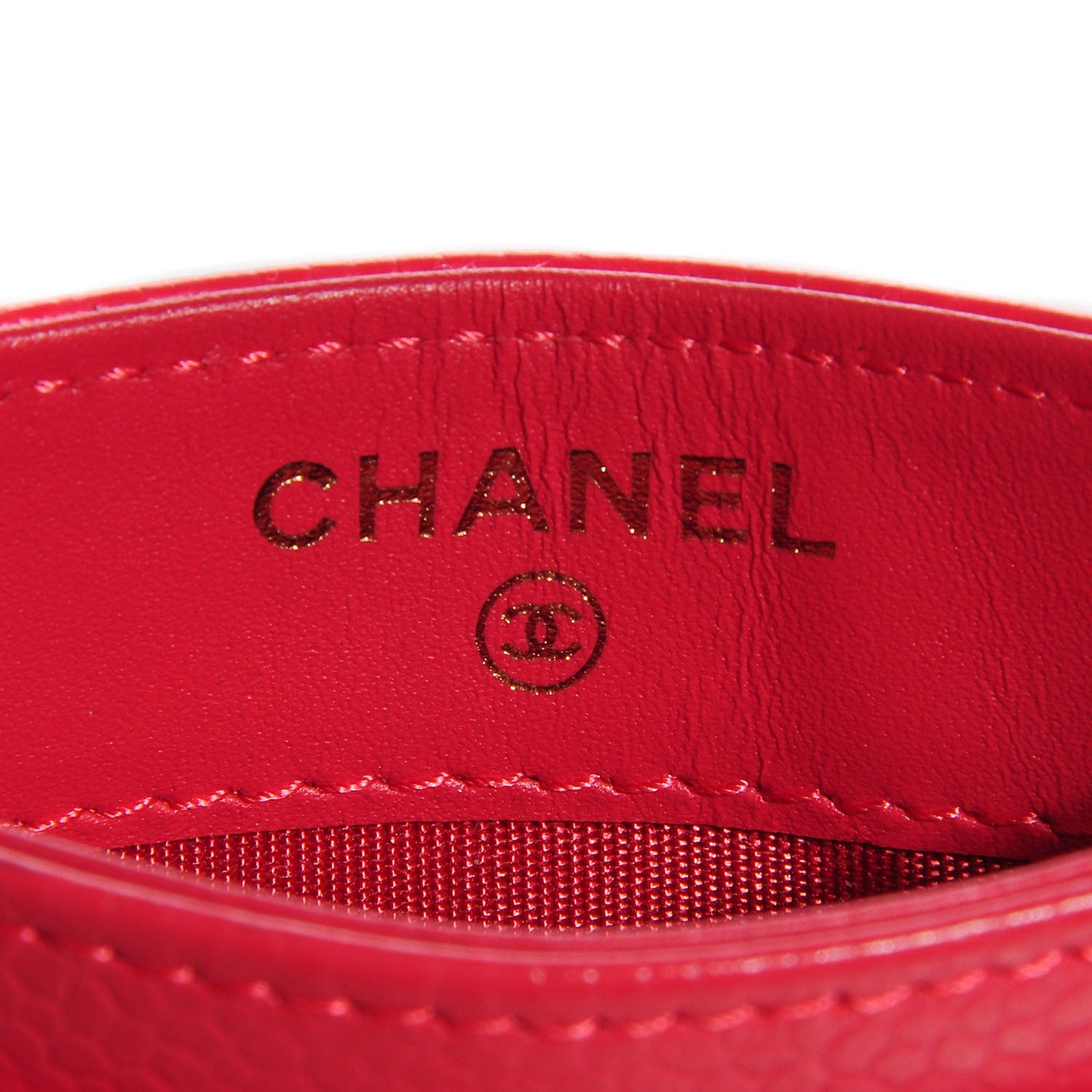 Chanel Caviar Timeless CC Card Holder Coral 7 of 8