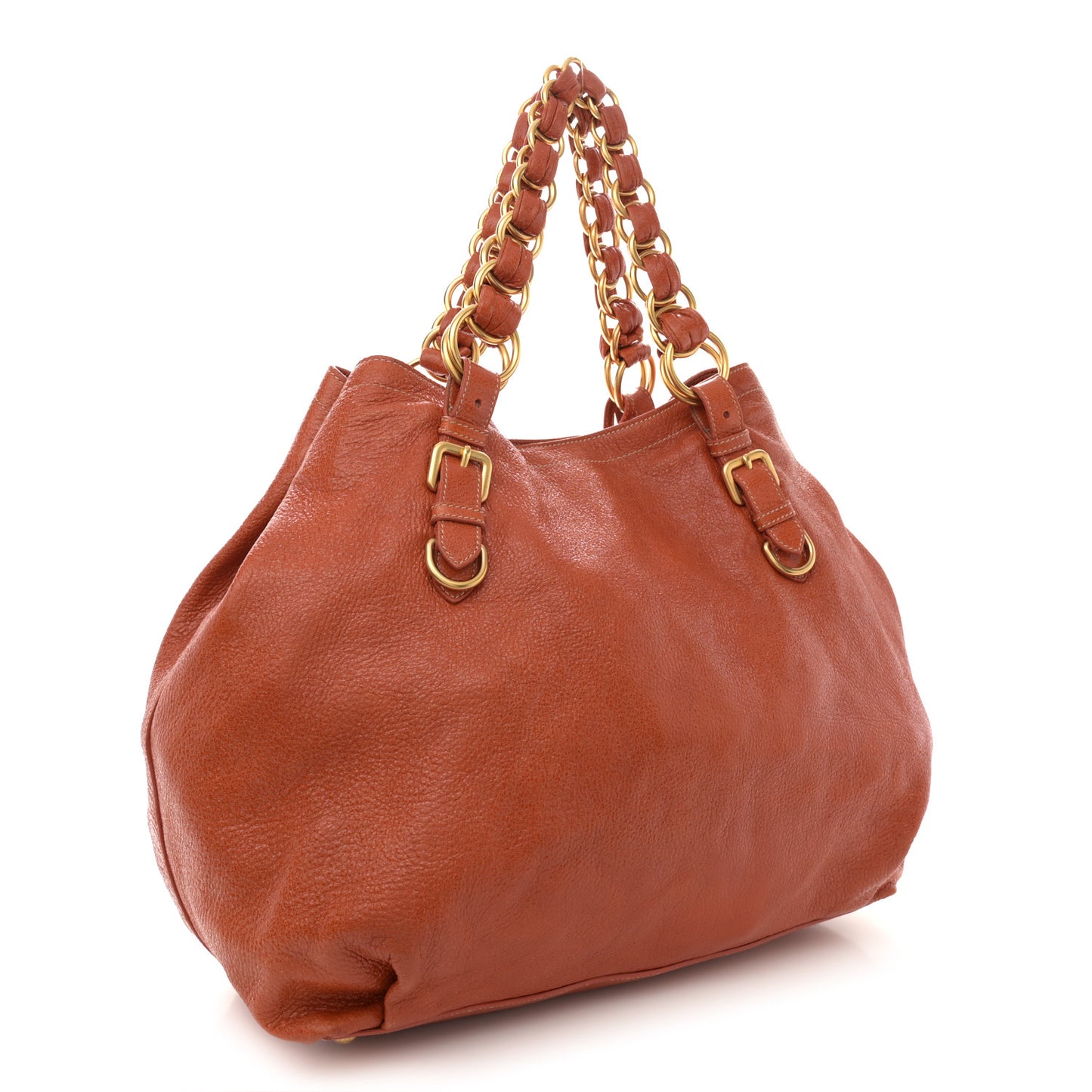 Cervo Lux Chain Shoulder Bag Orange