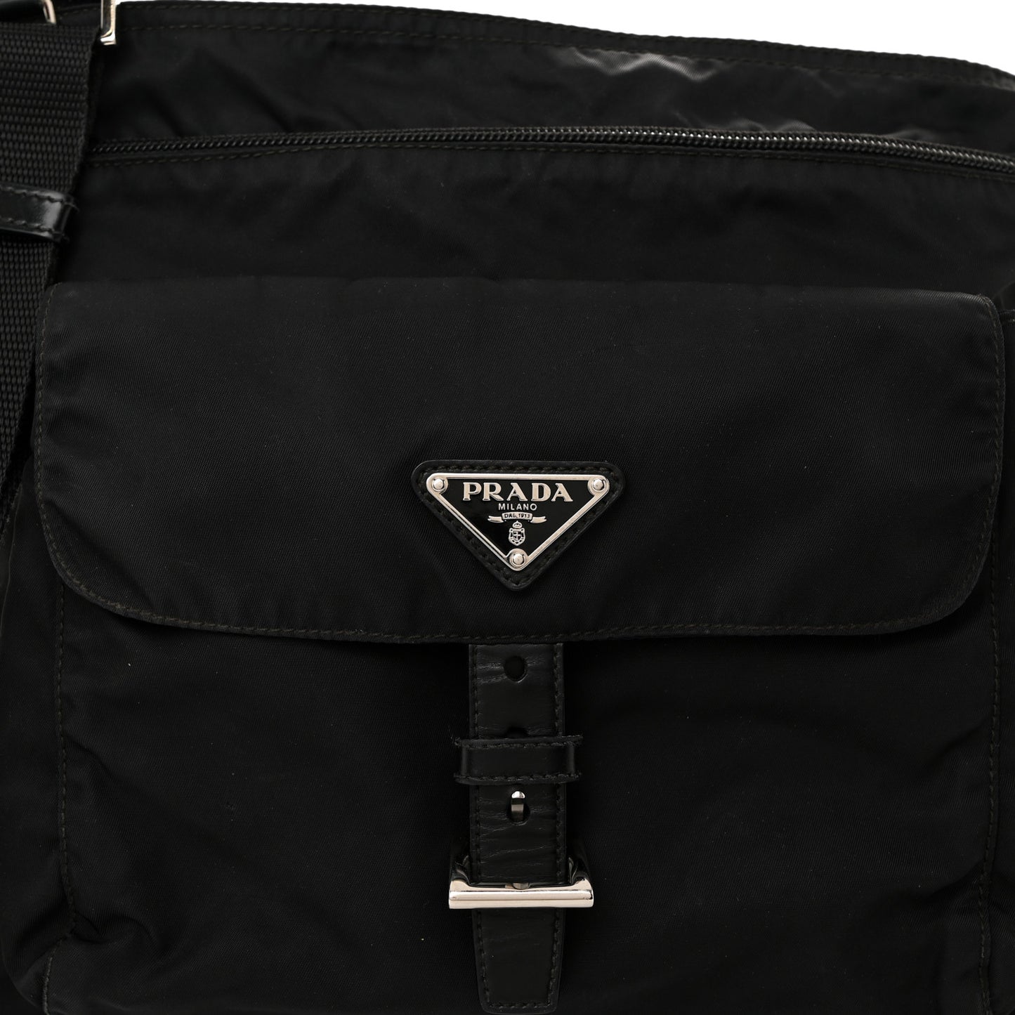 Tessuto Nylon Messenger Bag Black
