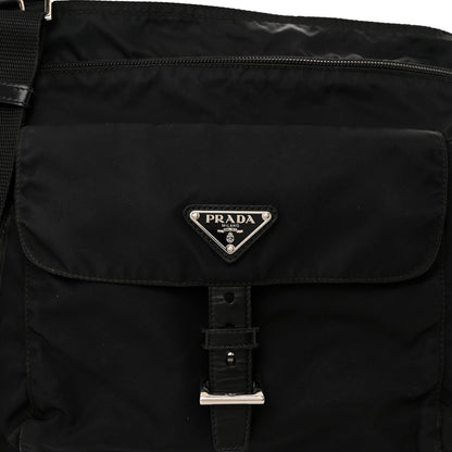 Prada Tessuto Nylon Messenger Bag Black 7 of 9