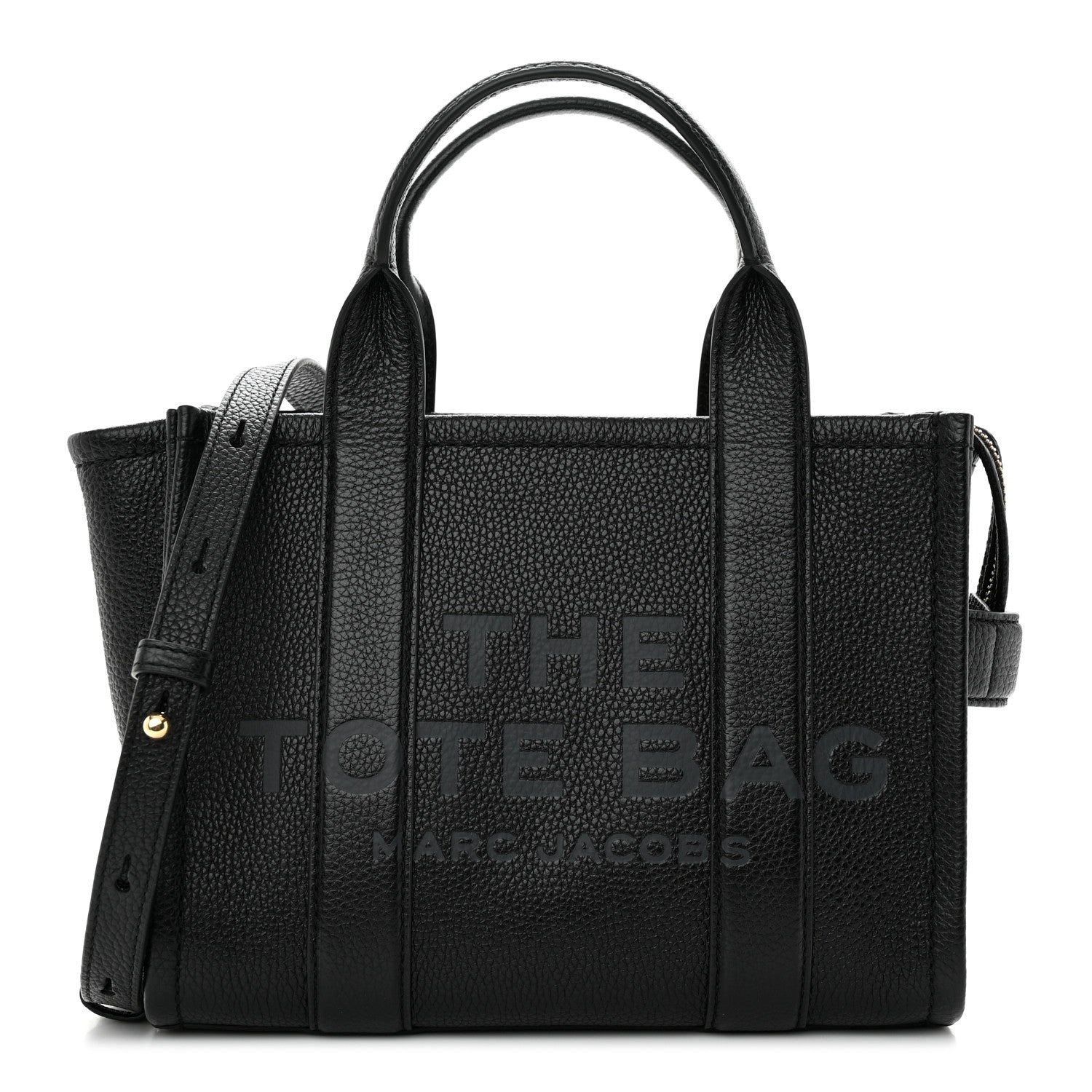 Marc Jacobs Grained Calfskin Small The Tote Bag Black 1 of 10